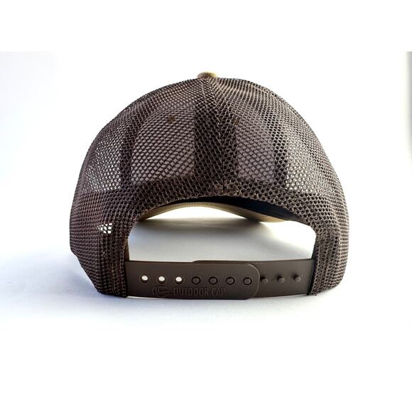 Outdoor Cap Tan Canvas Trucker Snapback Closure NEW - Picture 4 of 7